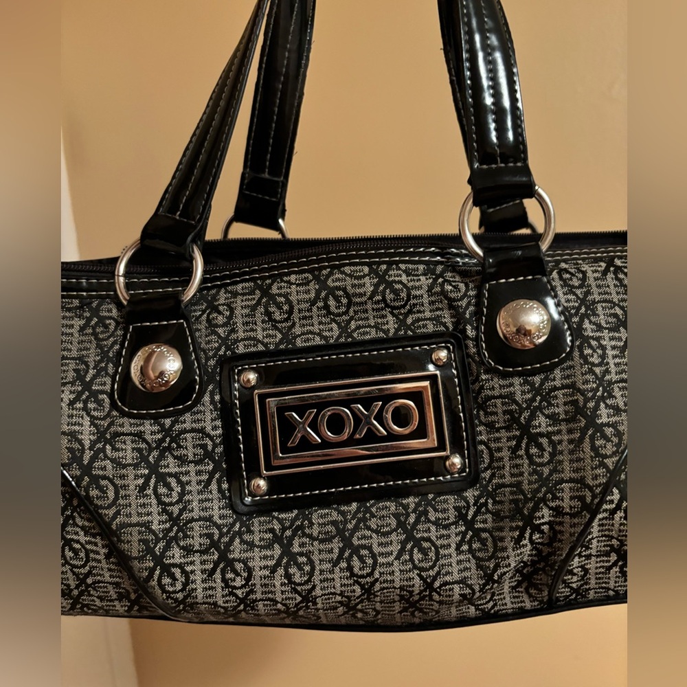 XOXO Print Black Shoulder Purse